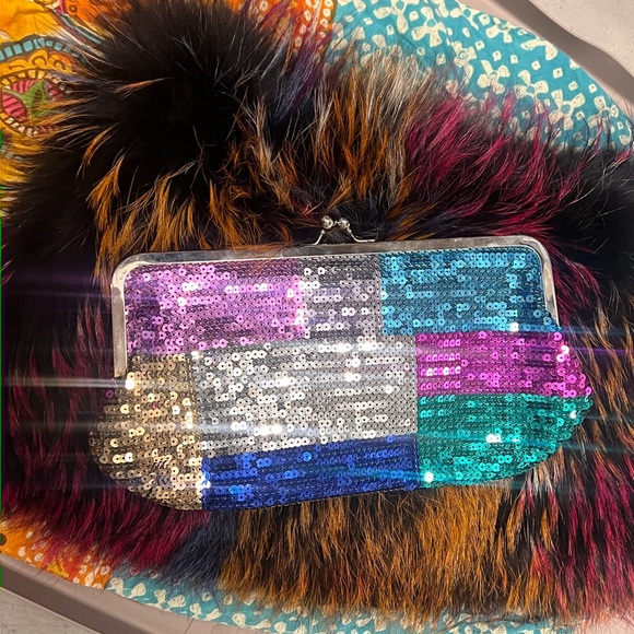 ALDO multicolor sequin clutch - Picture 2 of 3